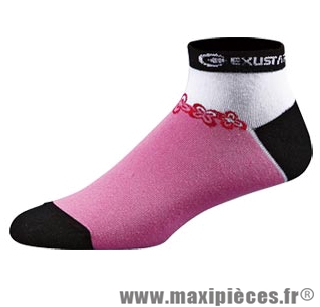 Socquette bs810 coton nano rose/blanc 43/45 (l) (paire) marque Exustar pour cycliste