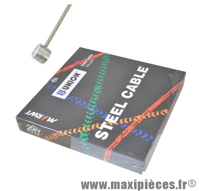 Cable frein VTT inox 1.80m diamètre 1.6 (vendu par boite de 100) marque Marwi - Pièce Vélo
