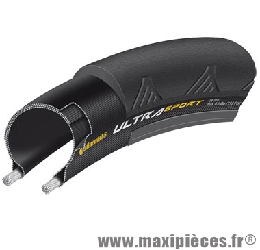 Pneu pour vélo de route 700x23 ts ultra sport ii noir/noir 240g. (23-622) marque Continental - Accessoire Vélo