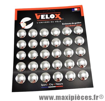 Bouchon cintre route noir (x30) sur carte marque Vélox