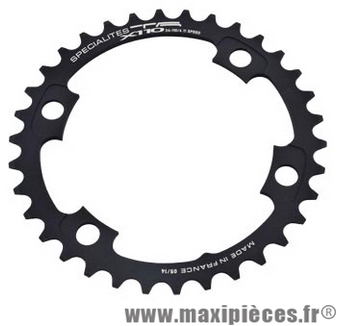 Plateau 34 dents route diamètre 110 intérieur noir x110 11v. marque Spécialités TA - Matériel pour Vélo