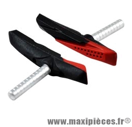 Porte patin VTT a tige v-brake noir/rouge asymétrique (paire) marque Atoo - Matériel pour Vélo