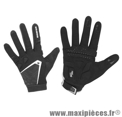 Gant hiver cg 503 (taille L) noir/blanc renfort gel (paire) marque Exustar