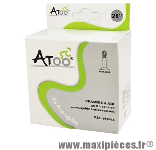 Chambre à air de VTT 29x2.10/2.40 vs avec liquide anti-crevaison marque Atoo - Matériel pour Vélo