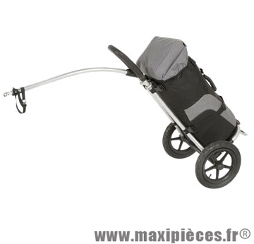 Remorque utilitaire/caddie avec sac amovible roues 12 pouces (l103 /l 51/ht 40) charge max 22kg - Accessoire Vélo Pas Cher