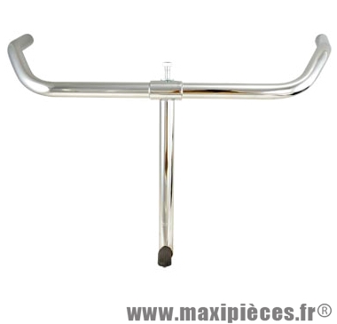 Cintre de vélo city acier humpert chrome avec plongeur d22.2 l525mm 80deg - Accessoire Vélo Pas Cher