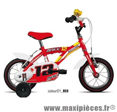 Vélo pour enfant 12 garçon c690 makk12 rouge marque Carratt - Vélo pour enfant complet