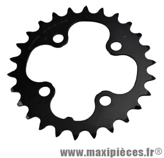 Plateau 26 dents VTT triple diamètre 64 intérieur 4 branches origine deore m590 9v marque Shimano - Matériel pour Vélo