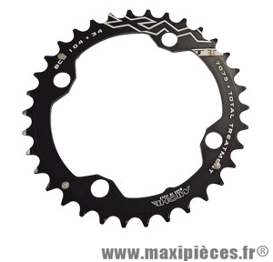 Plateau 34 dents VTT triple diamètre 104 interm noir 9/10v marque Miche - Pièce Vélo