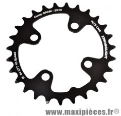 Plateau 27 dents VTT double diamètre 64 intérieur noir 4 branches 10v xx+shimano marque Stronglight - Pièce Vélo