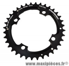 Plateau 36 dents VTT double diamètre 104 extérieur noir 4 branches strong 10v xx/xo/x9/x7 - Pièce Vélo