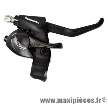 Levier/manette VTT 7v. droit stef41 v-brake noir 2 doigts marque Shimano - Matériel pour Vélo