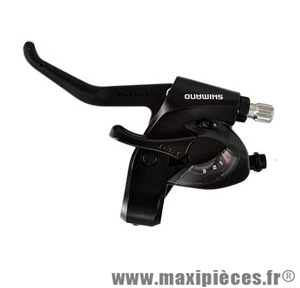 Levier/manette VTT 3v. gauche stef41 v-brake noir 2 doigts marque Shimano - Matériel pour Vélo