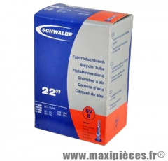 Chambre à air de tradi 550x28a/35a (22 pouces) vp (44-484/37-501) valve alu 40mm marque Schwalbe