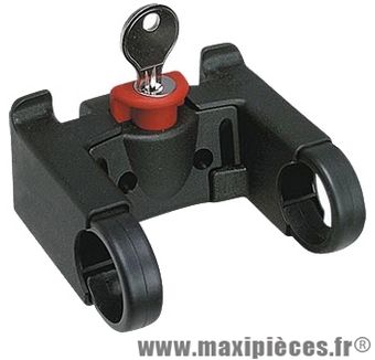 Fixation avant panier/sacoche diamètre cintre 22-26 mm (avec antivol a clé) marque Klickfix - Accessoire Vélo