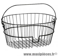 Panier avant a clips acier standardkorb 16l noir avec anse 41x19x30 cm (sans fixation marque Klickfix - Accessoire Vélo