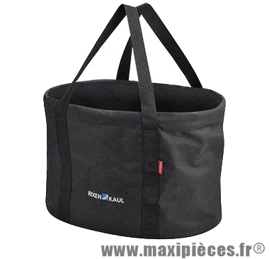 Panier avant a clips pliable tissus shopper noir 35x25x29cm 24l (vendu sans fixation marque Klickfix - Accessoire Vélo