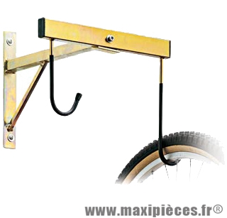 Support vélo mural 2 vélos fixation roue 36x45cm métal - Accessoire Vélo Pas Cher