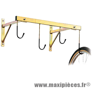 Support vélo mural 4 vélos fixation roue 76x45cm métal - Accessoire Vélo Pas Cher