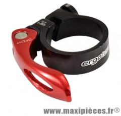 Collier tige de selle VTT/VTC d34.9 mm noir/rouge alu 6061 + serrage rapide - Accessoire Vélo Pas Cher