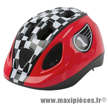 Casque enfant baby race rouge/noir avec réglage occipital 46/53 marque Headgy - Casque Vélo