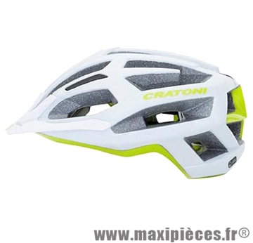 Casque VTT c-flash blanc/vert in-mold avec réglage occipital 56/59 marque Cratoni - Casque Vélo