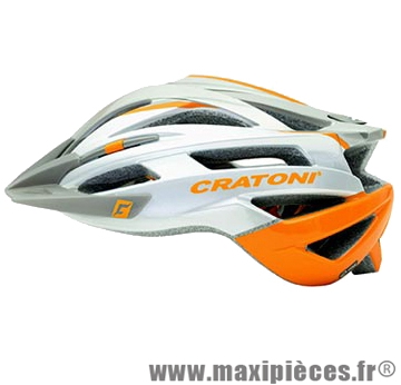 Casque VTT agravic gris/orange in-mold avec réglage occipital 54/58 marque Cratoni - Casque Vélo