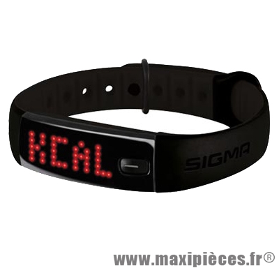 Bracelet/montre tracker d'activités activo noir/noir marque Sigma - Accessoire Vélo