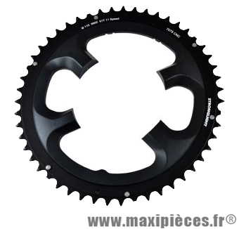 Plateau 50 dents route diamètre 110 extérieur noir comp. shimano 105 fc5800 11v. marque Stronglight - Pièce Vélo
