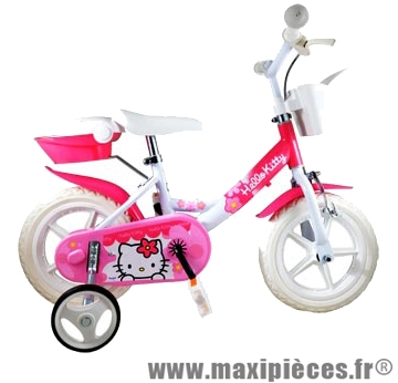Vélo pour enfant 12 fillette hello kitty rose (pneu plein) - Accessoire Vélo Pas Cher - Vélo pour enfant complet