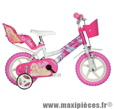 Vélo pour enfant 12 fillette barbie (pneu plein) - Accessoire Vélo Pas Cher - Vélo pour enfant complet
