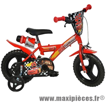Vélo pour enfant 12 garçon cars rouge (pneu plein) - Accessoire Vélo Pas Cher - Vélo pour enfant complet
