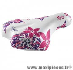 Selle enfant kid 12/14/16 pouces monte grappa 995 ok go blanc/rose avec chariot de selle - Accessoire Vélo Pas Cher