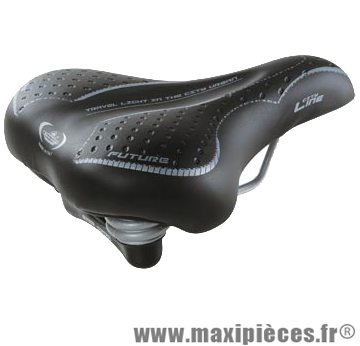 Selle loisir monte grappa 1900 élastomère future femme noir - Accessoire Vélo Pas Cher
