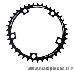 Plateau 39 dents route diamètre 130 intérieur noir ct2 téflon ovale bio concept ceramic 11/10v marque Stronglight - Pièce Vélo