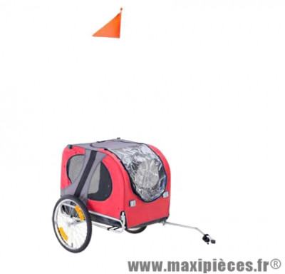 Remorque animaux (roues 20 pouces) poids maxi en charge 40kgs - l80 / l60 / h50 marque Atoo - Matériel pour Vélo