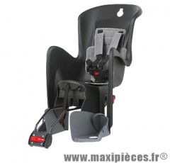 Porte bébé arrière sur cadre bilby rs inclinable noir coussin gris fonce -22kgs marque Polisport - Pièce Vélo