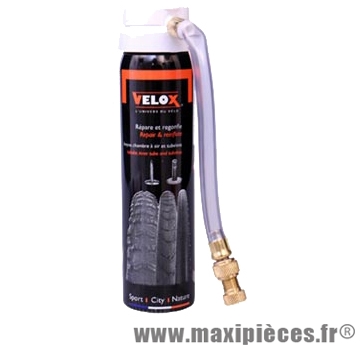 Bombe anti-crevaison vélo 75ml (raccord flexible vp/vs) marque Vélox