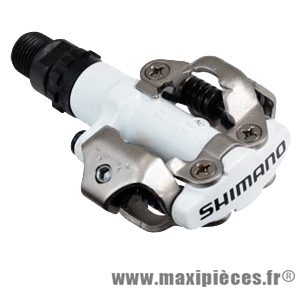 Pédale VTT auto spd xc m520 blanc (paire) marque Shimano - Matériel pour Vélo