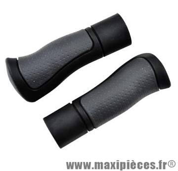 Poignée VTT/VTC grip ergonoir/gris 120mm (paire) marque Herrmans - Pièce Vélo