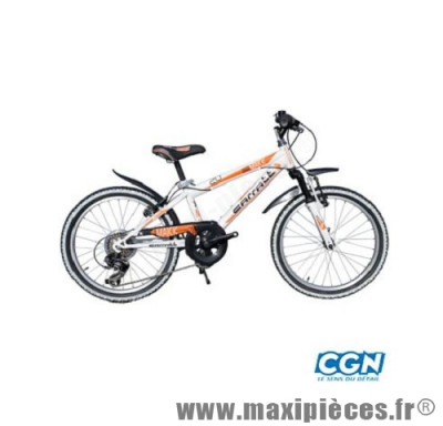 Vélo pour enfant 20 VTT c630 makk20 blanc/orange tx35 6v susp. marque Carratt - Vélo pour enfant complet