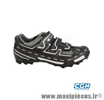 Chaussure VTT panther noir/gris t41 3 velcros (paire) marque GES