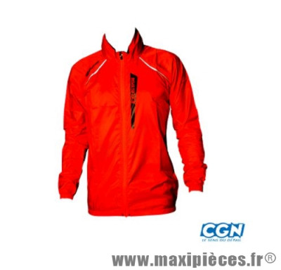 Coupe vent rouge (taille S) deperlant poche zippee marque Exustar