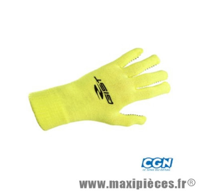 Gant hiver en laine supergrip (taille S)/m jaune fluo (paire) marque GIST - Casque Vélo