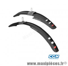 Garde boue VTT 16/20 pouces mississipi clips noir (paire) marque Polisport - Pièce Vélo