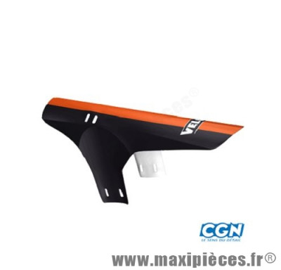 Garde boue VTT avant noir/orange fixation fourche marque Vélox