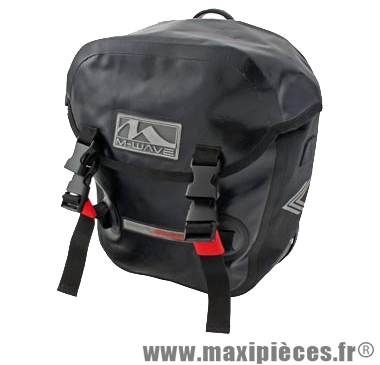 Sacoche vélo cyclo canada noir 100% étanche fixation porte bagage avant (paire) 2x12.5l - Accessoire Vélo Pas Cher