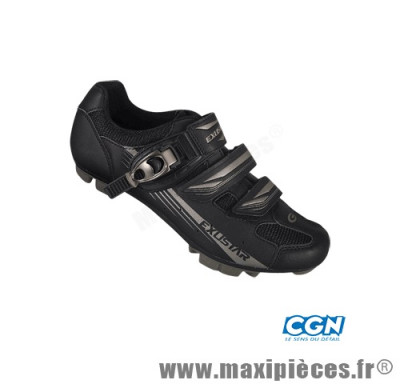 Chaussure VTT sm3116b (taille 38) noir 2 velcros + clic (paire) - Pièces Vélo Exustar