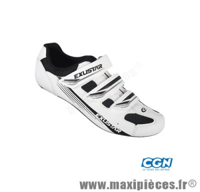 Chaussure route sr4123a (taille 37) blanc 3 velcros (paire) - Pièces Vélo Exustar