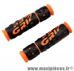 Paire de poignee vtt 953 noir//gris lg125mm revetement Progrip VTT VTC